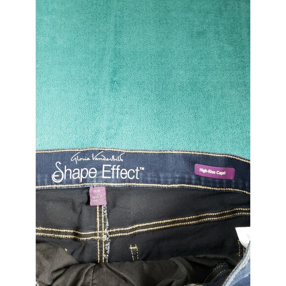 Gloria Vanderbilt Jeans Size 16 W Womens Blue Pants Stretch Pull on Capri NWT - Picture 7 of 16